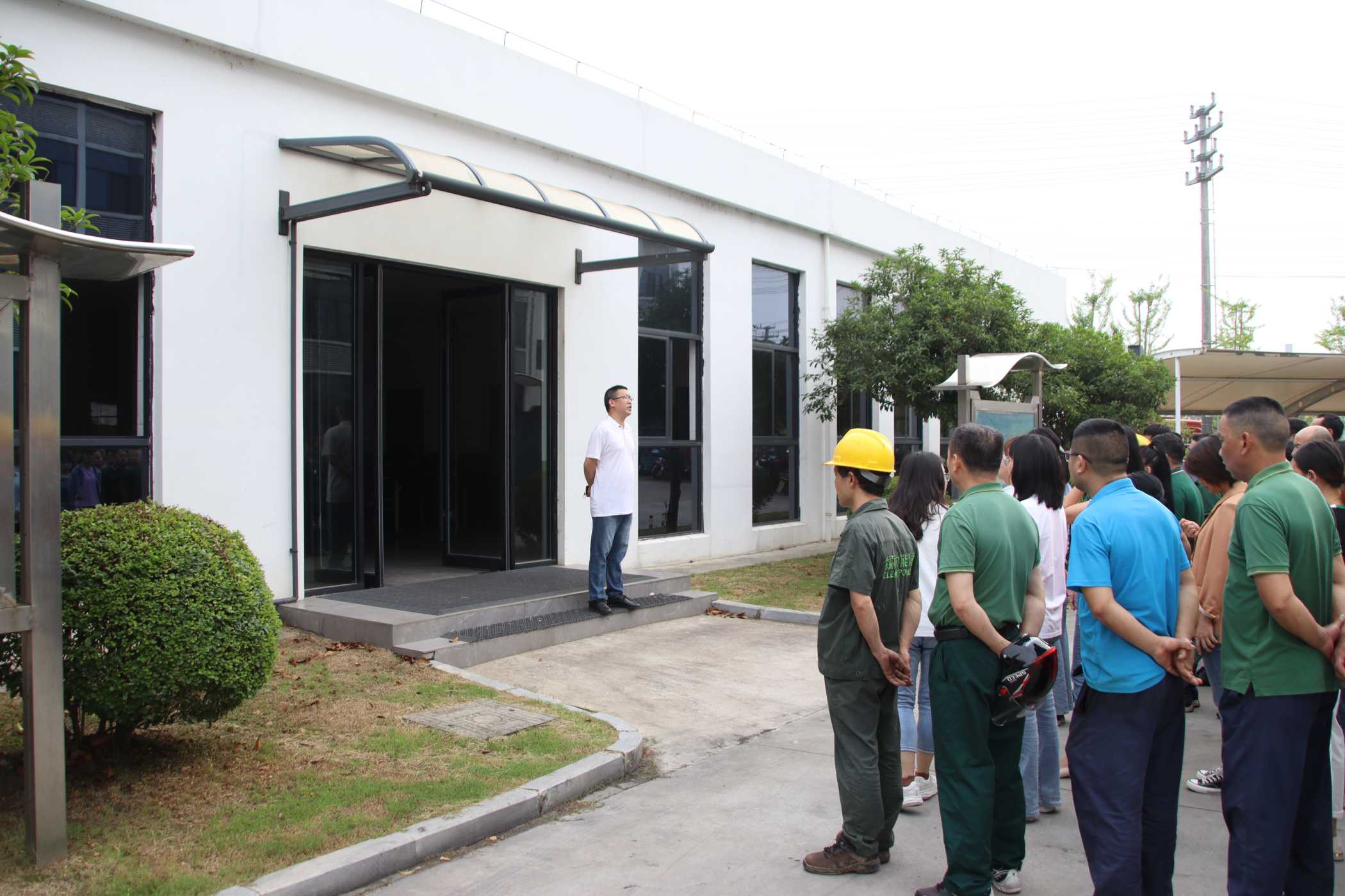 The company held an all-staff safety morning meeting